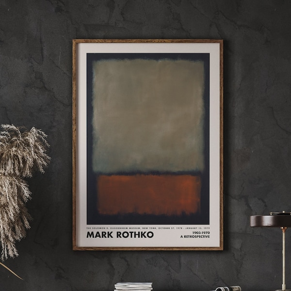 Mark Rothko Poster, Minimalist Painting, Museum Wall Art, Abstract Printable Art, Digital Download