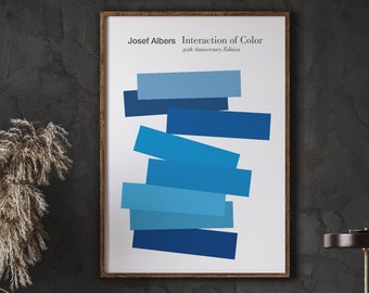 Josef Albers 'Interaction of Color' Exhibition Poster, Blue Hues (Digital Download)