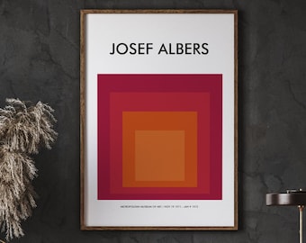 Josef Albers Homage to the Square Poster, Minimalist Geometric Art (Instant Download)