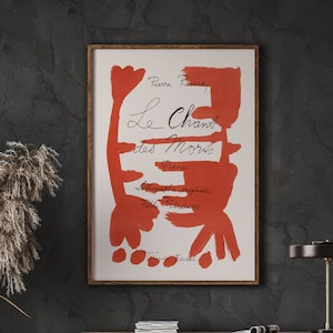 Pablo Picasso Art Print, Les Chants Des Morts, Picasso Exhibition Poster, Modern Art Print, Instant Download