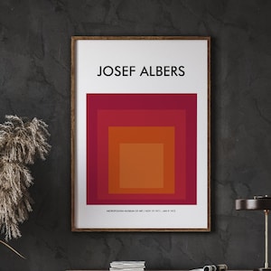 Josef Albers Poster, Aesthetic Poster, Minimalistic Art, Abstract Poster, Minimalistic Art, Instant Download