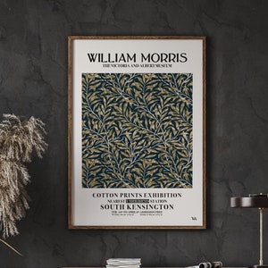 William Morris Floral Art Print, Vintage Textile Decor (Instant Download)