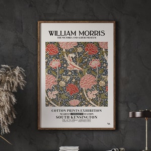 William Morris Vintage Flower Print, Home Decor, Morris Flower Pattern, Art Nouveau, Modern Art Gallery Wall, Instant Download