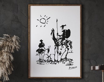 Picasso Don Quixote Print, Surrealist Wall Art (Digital Download)