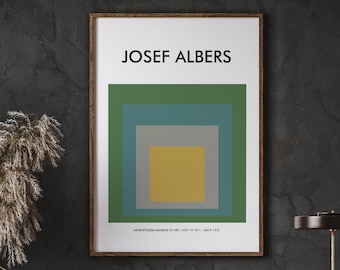 Josef Albers 'Homage to the Square' Print, Geometric Wall Art (Digital Download)