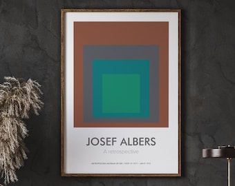 Josef Albers 'Homage to the Square' Art Print, Minimalist Geometric Poster (Instant Download)