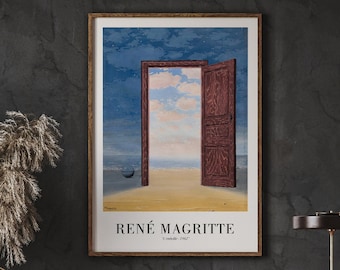 Rene Magritte、La Lunette d' Aproche The Telescope (La lunette d'approche) by René Magritte - Oil