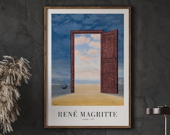 Rene Magritte Poster, L'embellie 1962, Rene Magritte Art Print, Surrealist Art Print, Modern Art Gift Idea, Digital Download