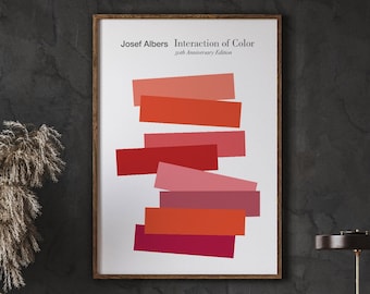 Josef Albers Exhibition Poster, Interaction of Color, Abstract Art (Instant Download)