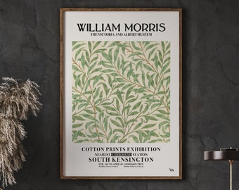 William Morris Exhibition Poster, Vintage Floral Wall Art (Digital Download)