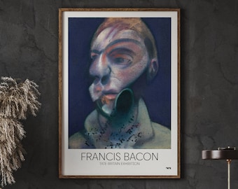 Francis Bacon Poster, Surrealist Art, Vintage Poster, Interior Design, Gallery Art, Modern Wall Art, Home Wall Decor, Download Print