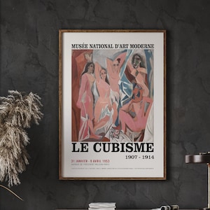 Picasso Vintage, Le Cubisme Poster, Museum of Modern Art, Home Decor, Fine Reproduction, Instant Download