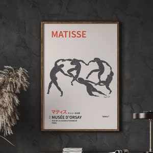 Henri Matisse Dance, Minimalist Line Drawing Wall Art, Decor or Gift Print, Matisse Printable Poster