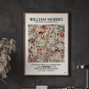 William Morris Vintage Flower Print, Home Decor, Morris Flower Pattern, Art Nouveau, Instant Download