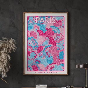 Paris Flower Market, Flower Market Poster, Flower Market Prints, Flower Shop, Florist Gift, Flower Print, Instant Download