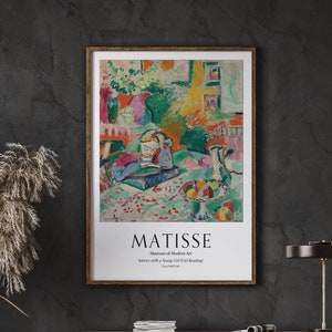 Henri Matisse Poster, Interior with a Young Girl, Paris 1905, Museum of Modern Art, Instant Download