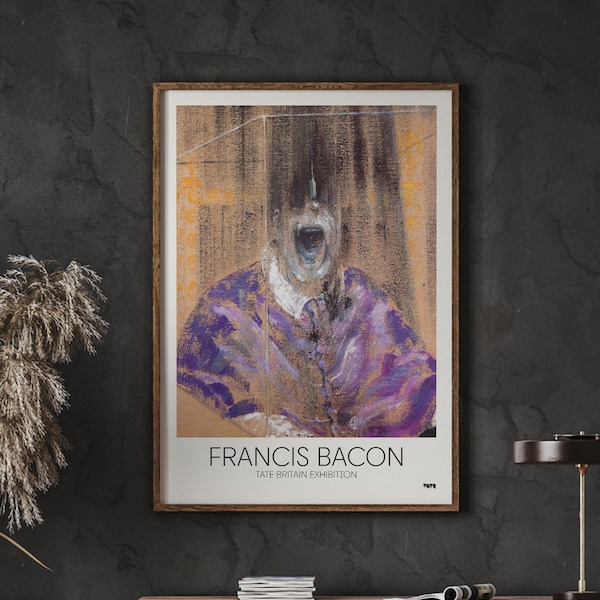 Francis Bacon Art Poster, Pope Innocent, Interior Design, Art Poster, Gallery Art, Home Wall Decor, Multiple Sizes, Digital Download
