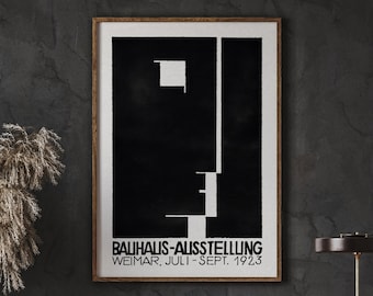 Bauhaus Exhibition Poster, Minimalist Art Print (Digital Download)