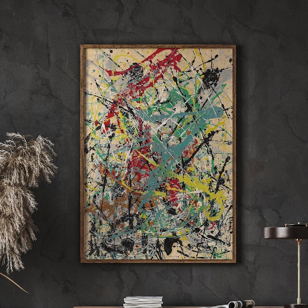 Pollock Poster, Jackson Pollock Print, Jackson Pollock Abstract Art, Wall Decor, Home Decor, Instant Download