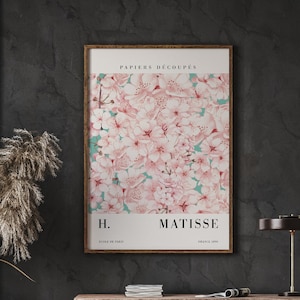 Poster con fiori rosa di Matisse, stampa rosa di Matisse, poster del mercato dei fiori di Matisse, stampa di piante di Matisse, stampa artistica di fiori, DOWNLOAD DIGITALE