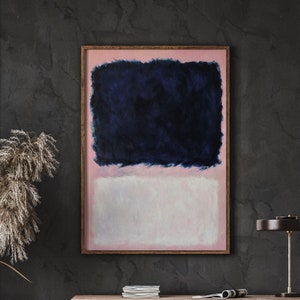 Póster impreso de Mark Rothko, arte mural en rosa y azul, impresión de exposición como regalo de inauguración de la casa o decoración de la sala de estar, IMPRESIÓN DIGITAL