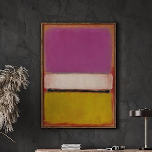 Mark Rothko Poster Print, Purple and Yellow Wall Art, A Exhibition Print as Housewarming Gift or Livingroom Decor, DIGITAL PRINT