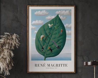 Póster de René Magritte, lámina surrealista, arte mural de mediados de siglo, idea de regalo de arte moderno, impresión de póster de arte mural, descarga instantánea