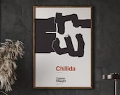ポスター/Museo De Arte Abstracto（エドゥアルドチリーダ） Eduardo Chillida Abstract Art Print, Galerie Maeght Exhibition