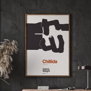 Eduardo Chillida, cartel de exposición de la galería Maeght, pintura abstracta, arte mural, decoración de pared de galerías del hogar, descarga digital