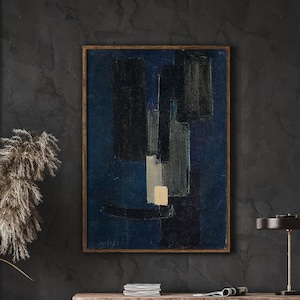 Soulages Poster, Abstract Poster, Dark Abstract Print, Modern Poster, Gallery Wall Prints, Housewarming Gift, Instant Download
