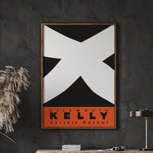 Galerie Maeght Exhibition Poster, Ellsworth Kelly Poster, Minimalist Wall Art, Abstract Painting, Wall Art, Download Print