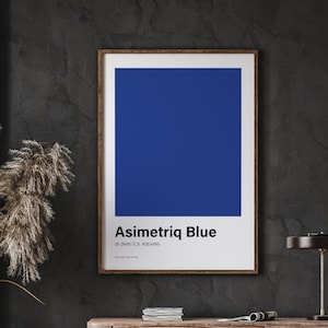 Asimetriq Blue Color Poster Print, Color Art, Pastel Gallery Wall Print, Neutral Decor, Minimalist Poster, Living Room, Instant Download