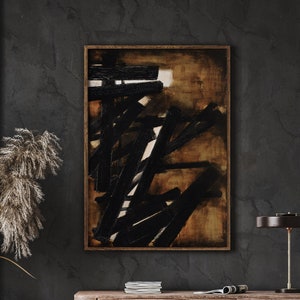 Soulages Printable Download, Neutral Colors, Abstract Poster, Gallery Wall Prints, DIGITAL DOWNLOAD