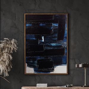 Soulages Printable Download, Abstract Poster, Mid Century Modern, Minimalist Print, Gallery Wall Prints, Instant Download