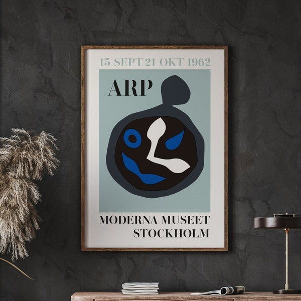 Moderna Museet Stockholm Exhibition Poster, Vintage Wall Art, Wall Decor, Multiple Sizes, Digital Download