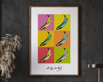 Andy Warhol Banana Velvet Underground Poster, Pop Art Poster, Home and Living, Retro Art, Digital Download