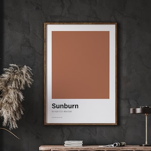 Sunburn Color Poster Print, Color Art, Pastel Gallery Wall Print, Neutral Decor, Boho Wall Art, Minimalist Poster, Instant Download