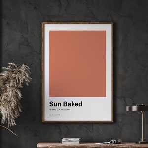 Sun Baked Color Poster Print, Color Art, Pastel Gallery Wall Print, Neutral Decor, Boho Wall Art, Instant Download
