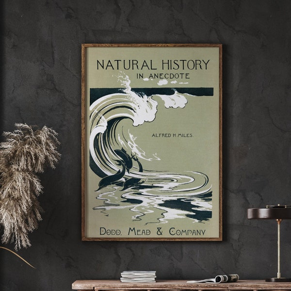 Vintage Poster, Natural History in Anecdote, Historic Wall Art, DIGITAL DOWNLOAD