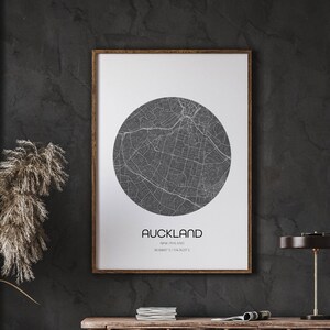 Impressões de mapas de Auckland, mapa da cidade mundial, arte de parede de mapas, mapa grande, impressão de mapa moderno, download instantâneo