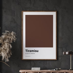 Tiramisu Color Poster Print, Autumn Color, Boho Wall Art, Minimalist Poster, Home Decor, Living Room, Instant Download