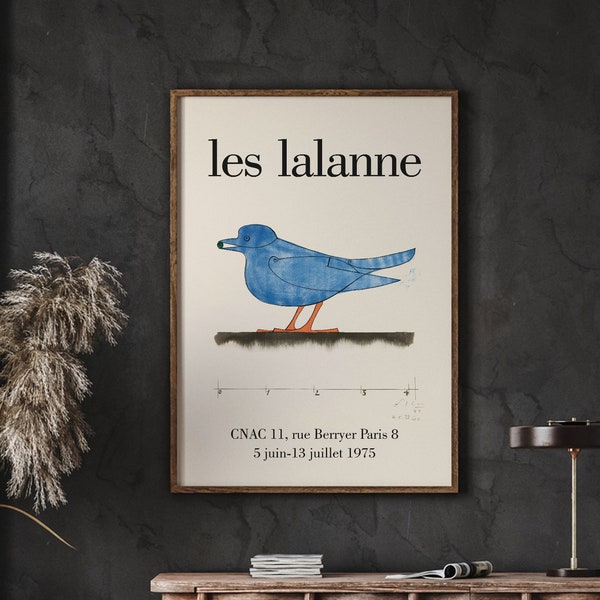 Lalanne Bird Poster, Les Lalanne Exhibition Poster Paris, Cnac Exhibit 1975, Mid Century Modern, Wall Art, Vintage Poster, Digital Download