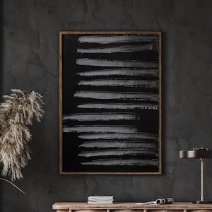 Soulages Exhibition Poster, Black Colors, Soulages Printable Download, Abstract Poster, Gallery Wall Prints, DIGITAL DOWNLOAD
