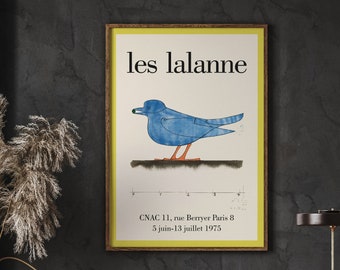 Les Lalanne Exhibition Poster, Blue Bird, Mid Century Modern (Digital Download)
