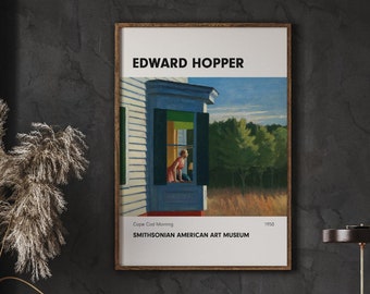 Edward Hopper Poster, Cape Cod Morning - 1950, Vintage Poster, Minimalism, Art Poster, Gallery Art, Modern Wall Art, Instant Download