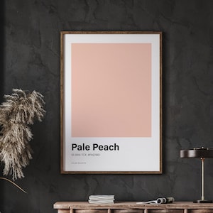 Pale Peach Color Poster Print, Great Color Scheme, Minimalistic Design, Trending Colour Print, Nordic Poster Art, Instant Download