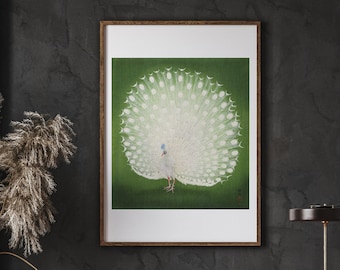Ohara Koson White Peacock Japanese Art Poster (Digital Download)