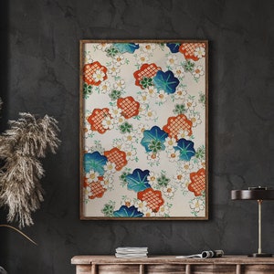 Bijutsu Sekai Floral Pattern Poster, Vintage Poster, Retro Poster, Art Print, Japanese Print, Instant Download