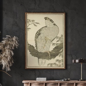Hokusai Art Print, Bird from Album of Sketches, Japan Wall Art, Hokusai Wall Art, Japanese Art Print, Japanese Decor, DIGITAL DOWNLOAD