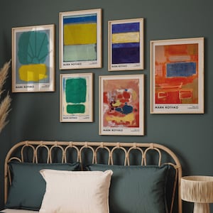 Rothko Gallery Wall Set, Exhibition Set of 6 Prints, Rothko Print Set, DIGITAL DOWNLOAD